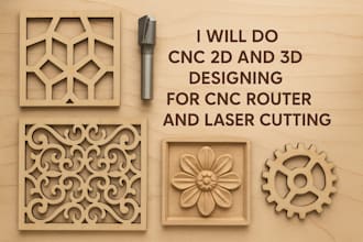do furniture 2d and 3d carving for cnc router and laser cutting
