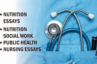 write nutrition essays, healthcare, psychology, and nursing essays