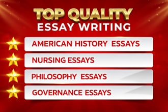do american history essays, nursing, philosophy, and governance essays