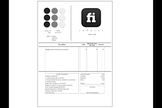 design invoice format for you in excel