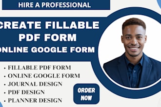 create fillable pdf form or design your pdf journal planner online google forms