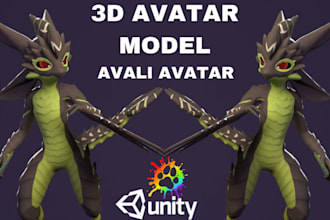 design custom vr chat  avatar 3d model character, pfp pet anime avali for vtuber
