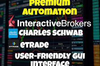develop your trading strategies, connect to ib tws API with gui interface