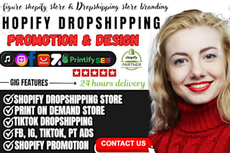 do shopify redesign, print on demand shopify store, shopify website development