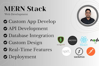 develop custom mern stack app as full stack developer