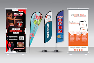 create feather flag roll up banner tear drop flag