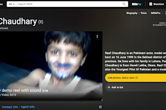 create or update your imdb page and add credits for you