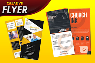door hanger, tax, digital, credit score flyer in 4 hours