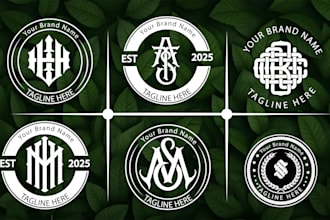 design your professional initial letters monogram logo