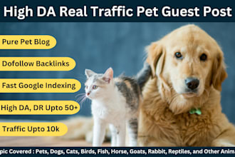 submit dofollow guest post on high da real traffic pet blog