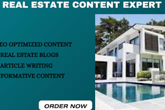 write  amazing investment and real estate articles