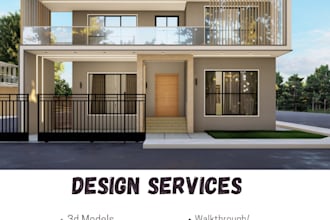 render 3d interior, exterior design 3d model for house,buildings,apartments