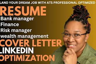 write you an ats bank manger finance, and risk manager resume