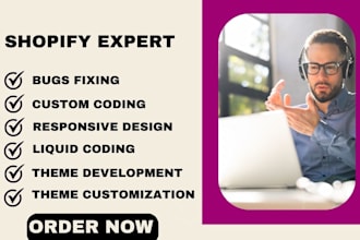 do shopify custom coding shopify bug fix shopify coding shopify expert