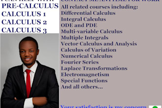 help with precalculus, calculus 1, calculus 2, calculus 3, calculus 4, 5 and 6
