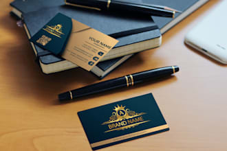 design elegant business card with qr code