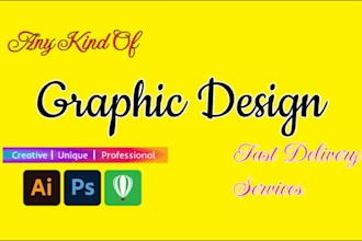 be your graphic designer using adobe illustrator