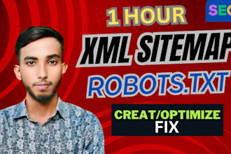 setup XML sitemap and robots txt in your website