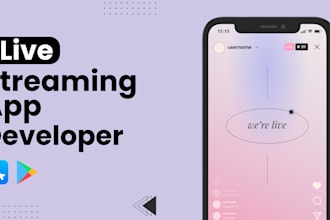 develop live streaming app as flutter developer