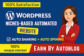 build niche base automated wordpress blog autoblog website