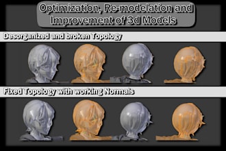 fix, optimize, edit or improve any 3d model