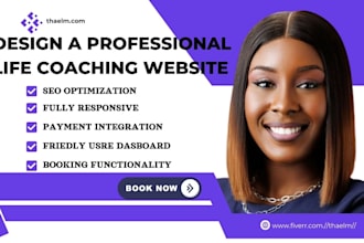 design  life coach website, life coaching website, life coach consulting website