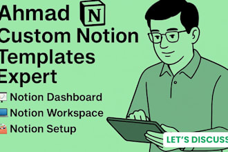 build a custom notion template, dashboard, and workspace setup with consultation
