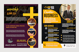 design professional business flyers or church flyer