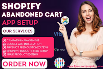 setup shopify abandoned cart dondy avada pushdaddy postscript hextom cartly app