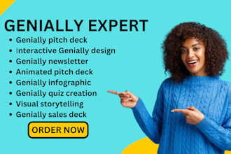 design genially pitch sales deck presentation genially newsletter  genially quiz
