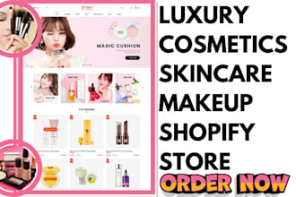 build cosmetics shopify skincare makeup store spa website salon beauty website