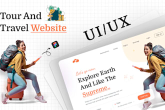 design tour, travel, agency, booking website or landing page
