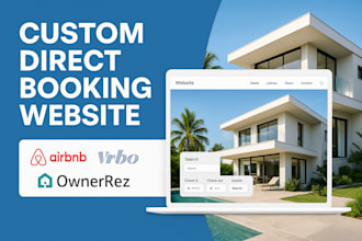 create direct booking website airbnb website with ownerrez smoobu vrbo hostaway