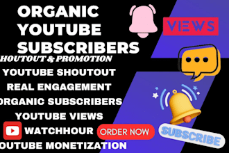 organically shoutout, promote your youtube channel