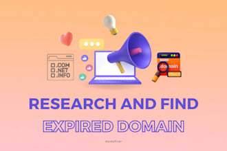 research powerful expired domain having da DR  90 backlinks