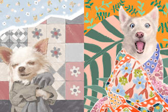draw a custom portrait of your beloved pet