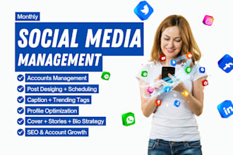 be your monthly social media manager and content creator