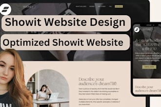 design SEO optimized website on showit, redesign showit website, showit template