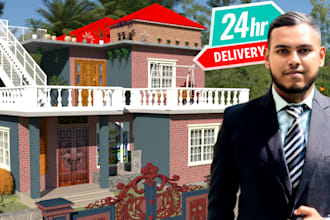 be your architect and do photorealistic 3d house exterior design and rendering
