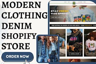 build clothing shopify streetwear jeans denim website activewear fashion website
