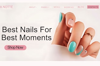 design nail polish website nail extension shopify store manicure ecommerce store