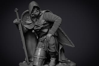 design 3d toy, 3d model, 3d modeling action figure stl file for 3d printing