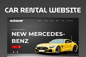 create attractive and easy to navigate car rental website for you