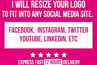 logo resize for facebook google instagram profile picture