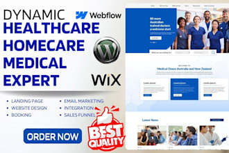 healthcare landing page homecare medicare doctor clinic medical website funnel