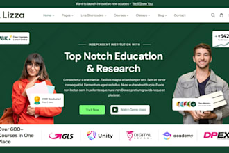 design responsive elearning website educational website online course website