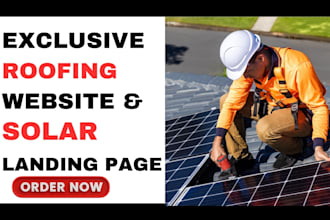 design exclusive solar website construction roofing website solar landing page