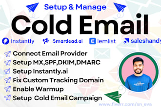 setup instantly ai and send cold email outreach marketing