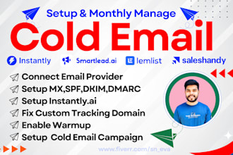 send cold email outreach marketing and setup instantly ai