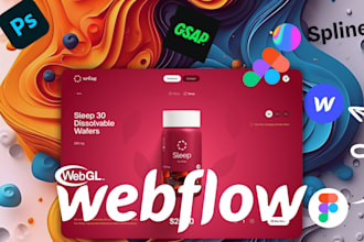 do 3d animated webflow website scrolling parallax animation lottie spline r3f 3d